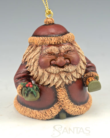 African American Detailed Santa Ornament by Susan Mattix 2 inch