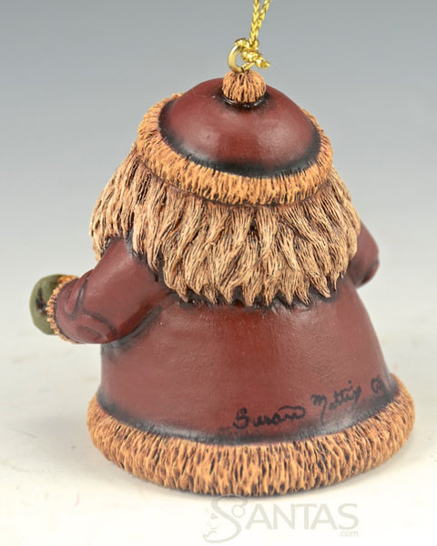 African American Detailed Santa Ornament by Susan Mattix 2 inch