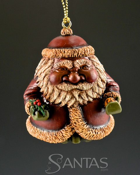 African American Detailed Santa Ornament by Susan Mattix 2 inch