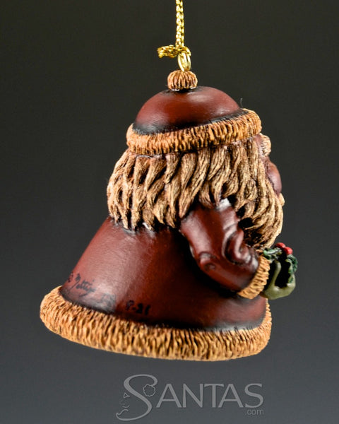 African American Detailed Santa Ornament by Susan Mattix 2 inch