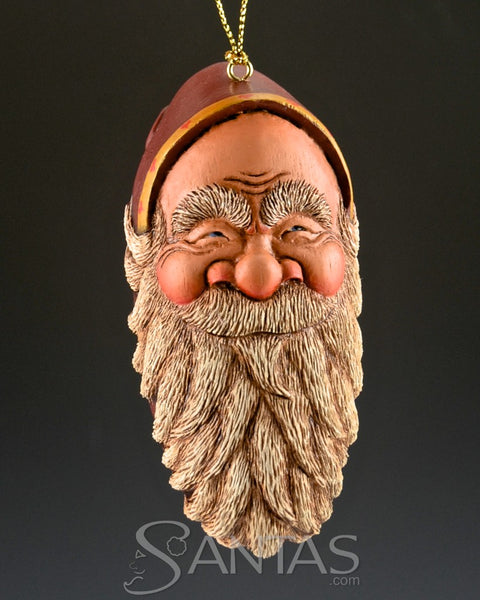 Happy Santa Hooded Ornament by Susan Mattix