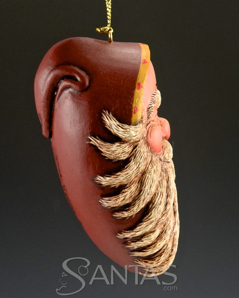 Happy Santa Hooded Ornament by Susan Mattix