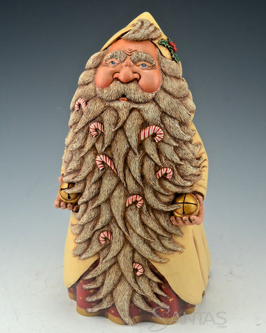 Susan Mattix Long Beard Santa with Candy Canes and Bells