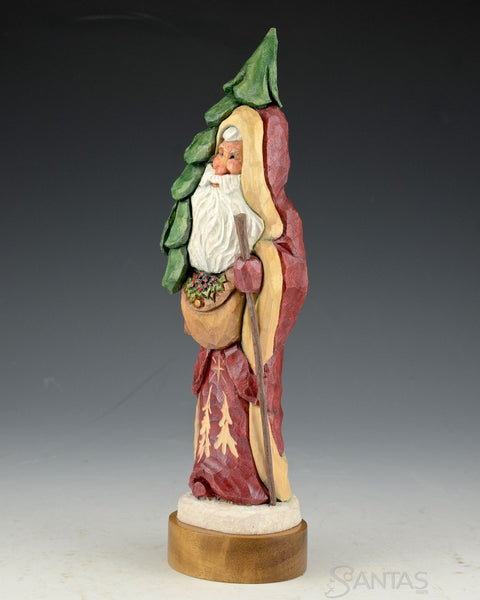 9 inch Santa with Christmas Tree and Satchel