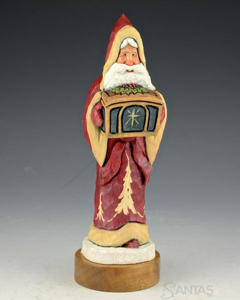 Ellis Olson 8 inch Santa with Christmas Box