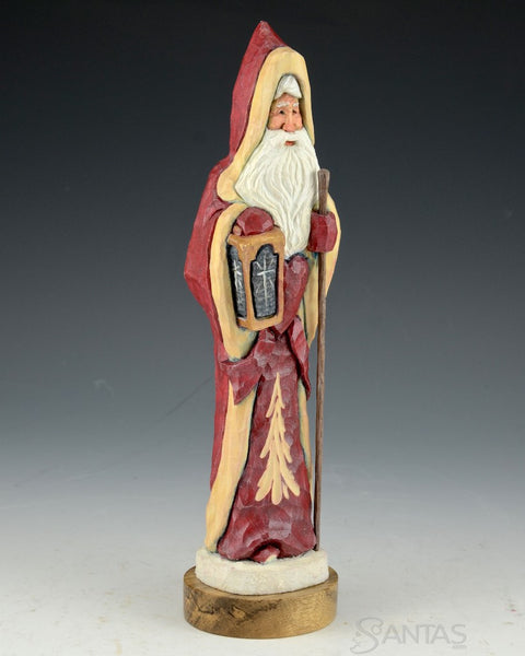 Ellis Olson 9.5 inch Santa with Staff and Lantern