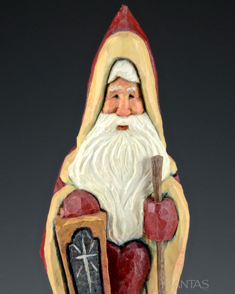 Ellis Olson 9.5 inch Santa with Staff and Lantern