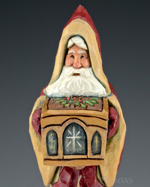Ellis Olson 7.7 inch Santa with Christmas Box