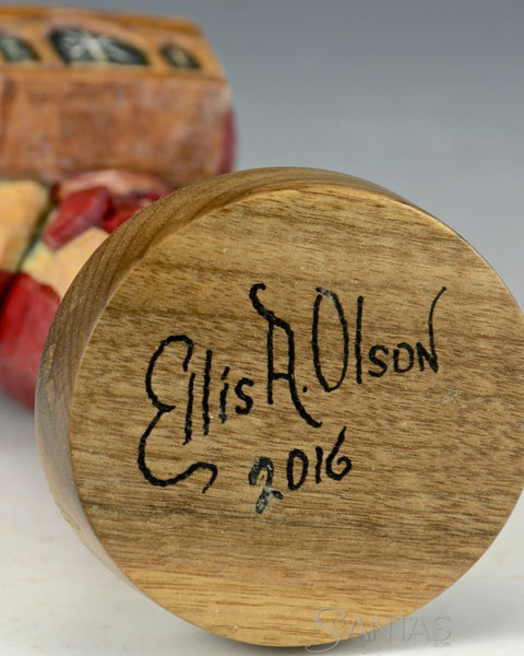 Ellis Olson 7.7 inch Santa with Christmas Box