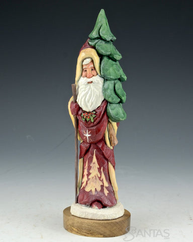 9 inch Scenic Santa with Christmas Tree