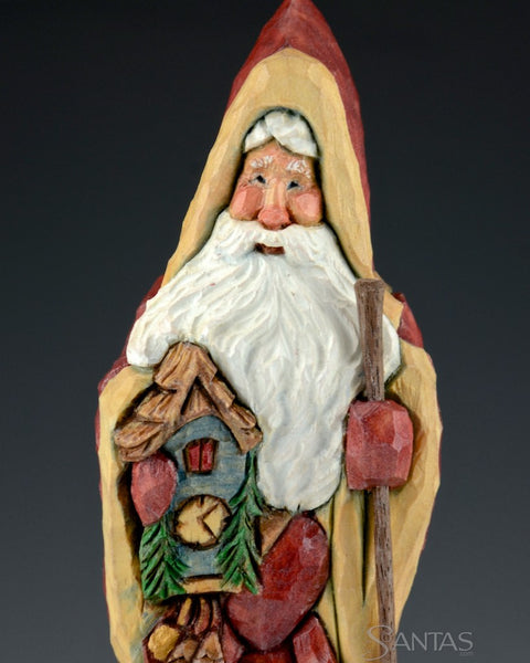 9.7 inch Santa with Staff and Cuckoo Clock
