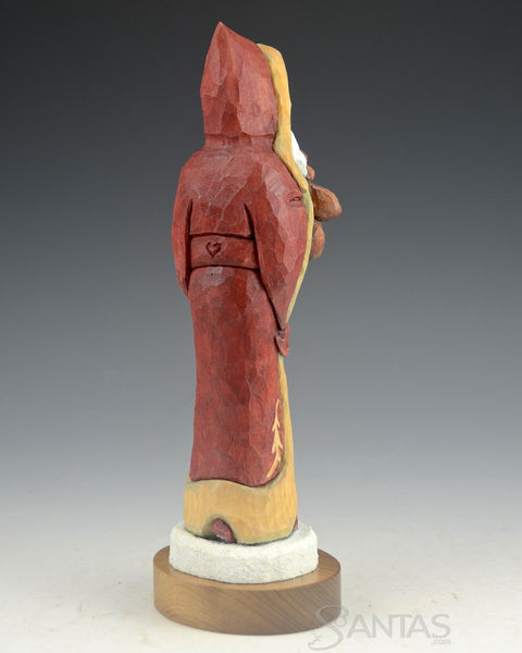 Santa with Two Bears and Relief Trees