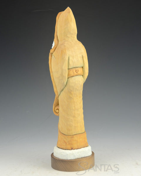 Natural Wood Santa with Nice List