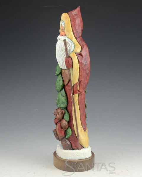 Santa with Bear and Christmas Tree Ellis Olson 10.6 inches