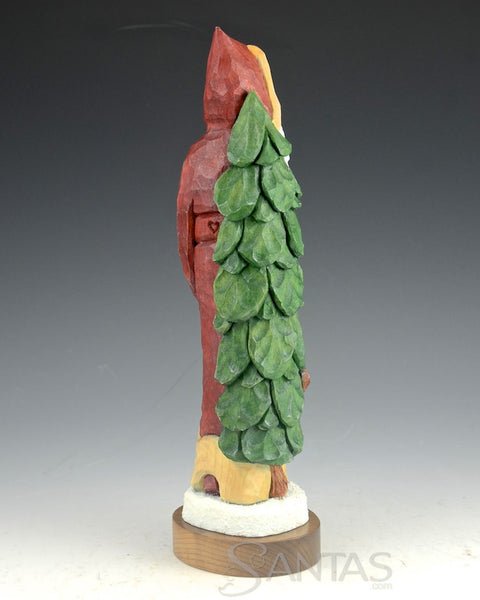 Santa with Bear and Christmas Tree Ellis Olson 10.6 inches