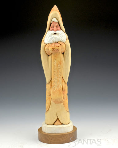 Ellis Olson Natural Santa with Nice List 10 inches