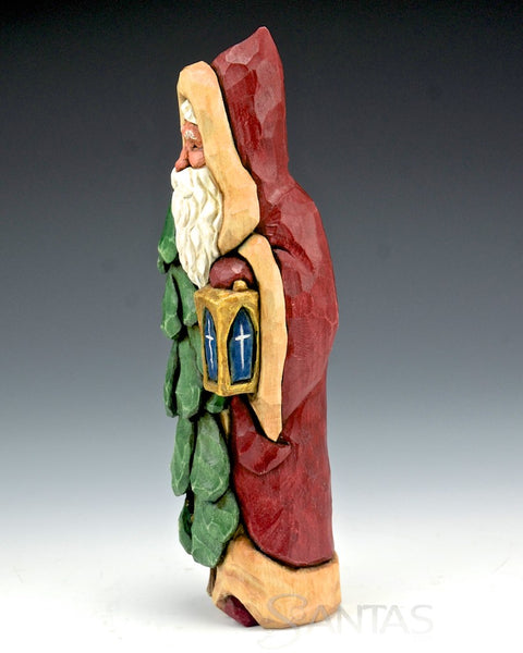 Ellis Olson 7.5 inch Santa with Tree and Lantern