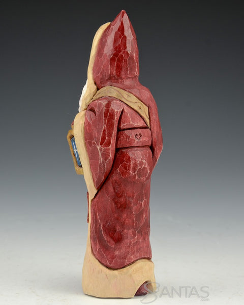 Ellis Olson 6.3 inch Santa Carving with Lantern