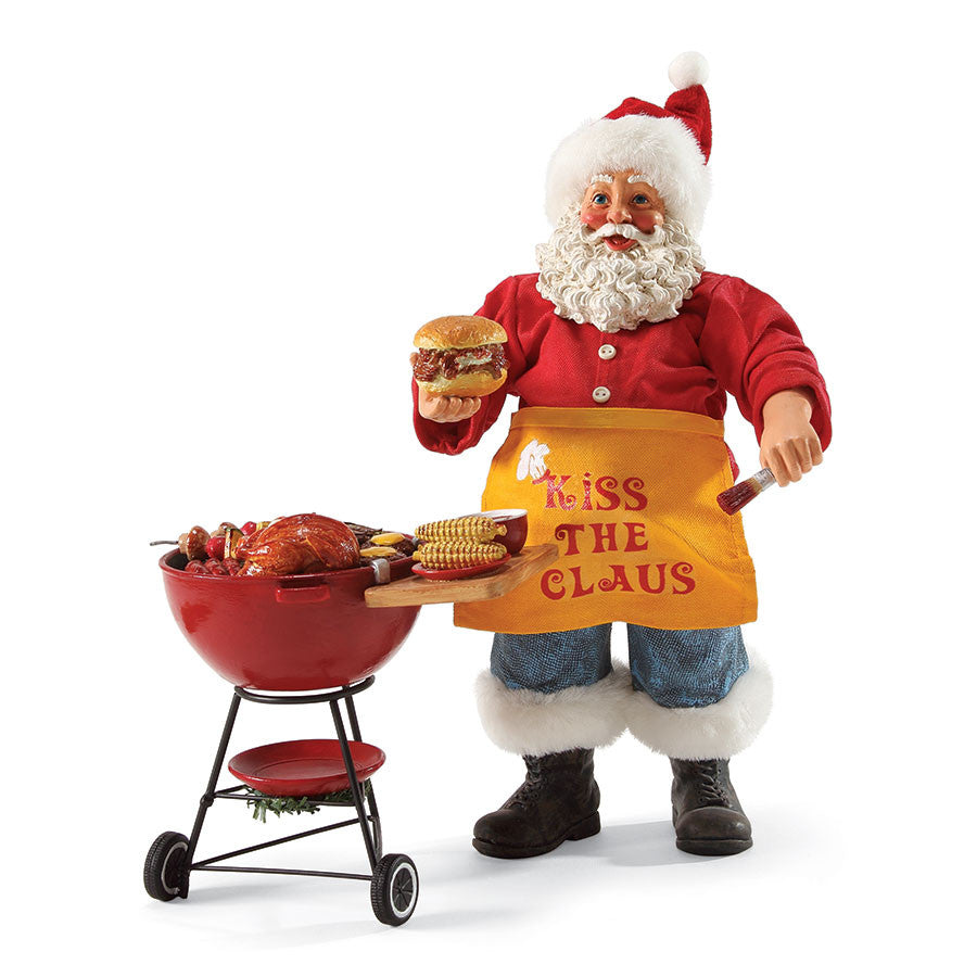 サンタクロース バーベキュー フィギュア Kiss The Claus - Santa BBQ by Possible Dreams | santas.com