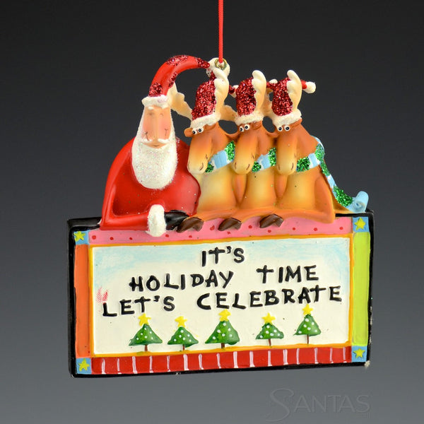 Christmas Greetings from Santa - set of 6 ornaments
