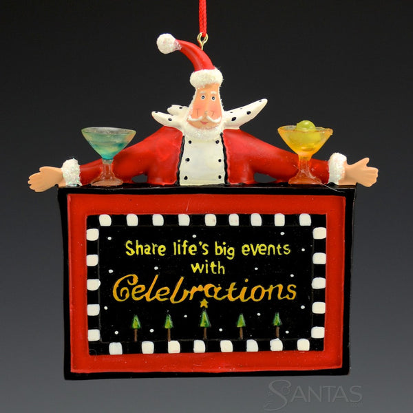 Christmas Greetings from Santa - set of 6 ornaments