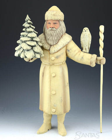 Ed Pribyl Winter Wonderland 18" Ivory Santa