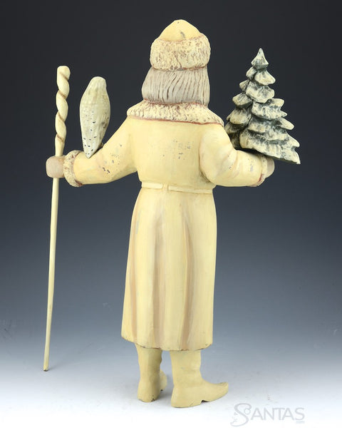 Ed Pribyl Winter Wonderland 18" Ivory Santa
