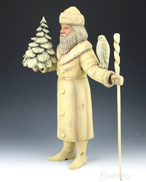 Ed Pribyl Winter Wonderland 18" Ivory Santa