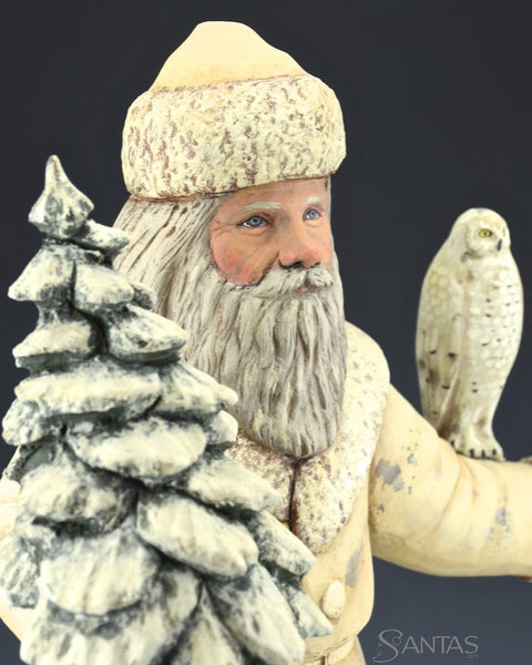 Ed Pribyl Winter Wonderland 18" Ivory Santa