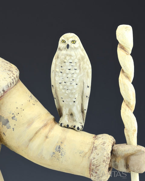 Ed Pribyl Winter Wonderland 18" Ivory Santa