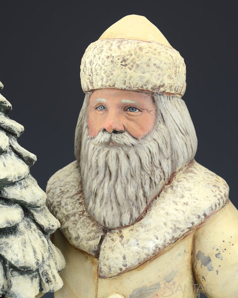 Ed Pribyl Winter Wonderland 18" Ivory Santa