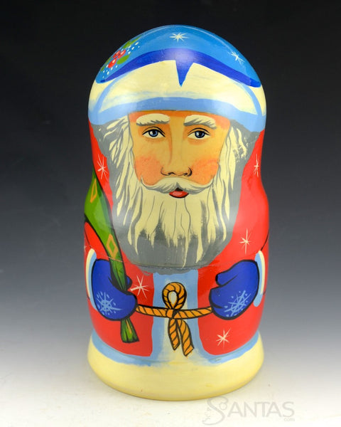 Five Piece Russian Nesting Santa