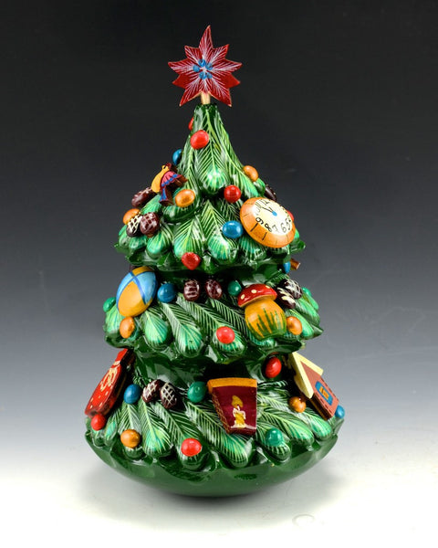 Roly Poly Detailed Christmas Tree Bell - 6.5 inch