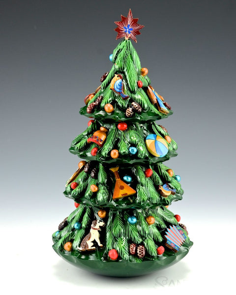 Roly Poly Detailed Christmas Tree Bell - 9inch