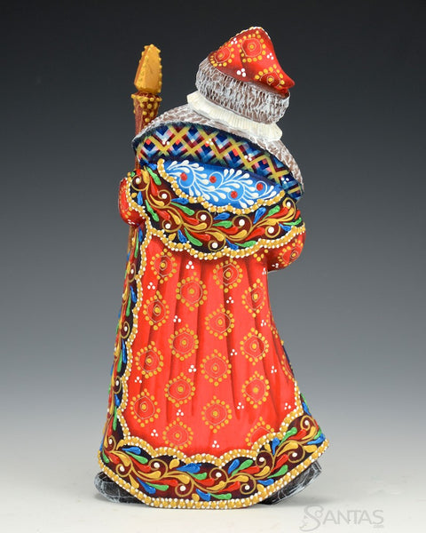 Decorative Red Elegant Santa Carving