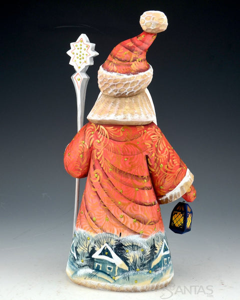 Scenic Long Robed Russian Santa with Staff