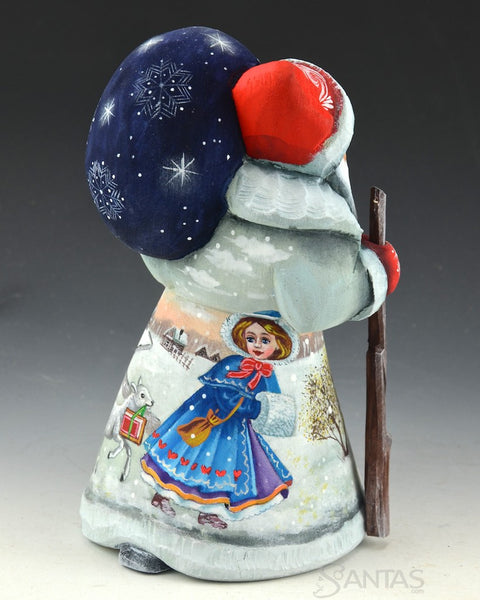 Mini Santa with Girl and Bunny Rabbits