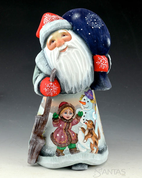 Mini Russian Santa with Snowman Scenes