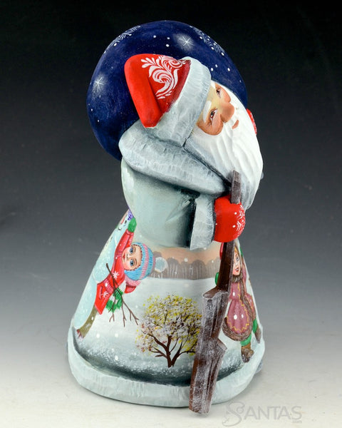 Mini Russian Santa with Snowman Scenes
