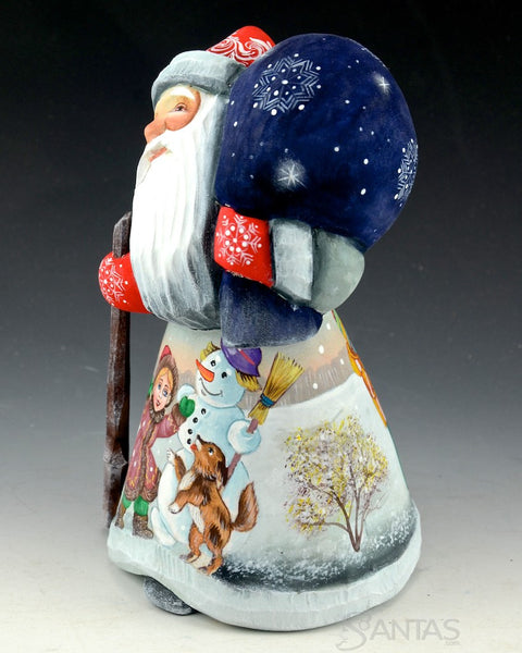 Mini Russian Santa with Snowman Scenes