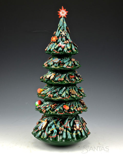 Roly Poly Detailed Christmas Tree Chime Bell 13 inch