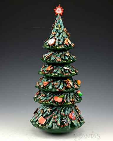 Roly Poly Detailed Christmas Tree Chime Bell 13 inch