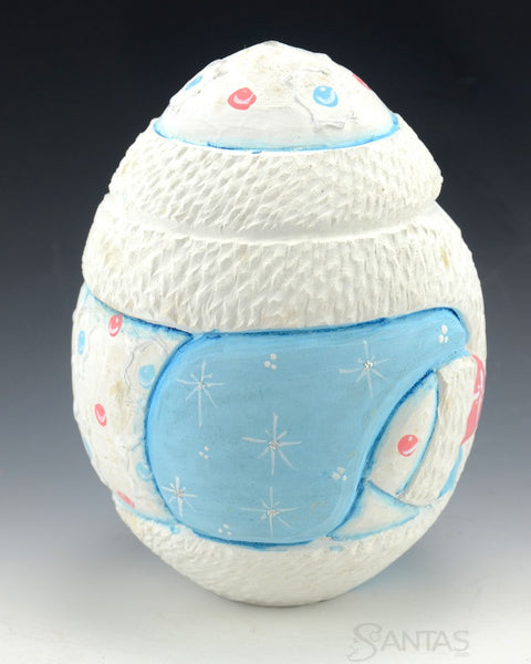 5 inch White and Pastel Solid wood Santa