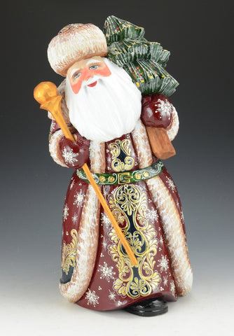 Bringing Home The Christmas Tree - Russian Santa