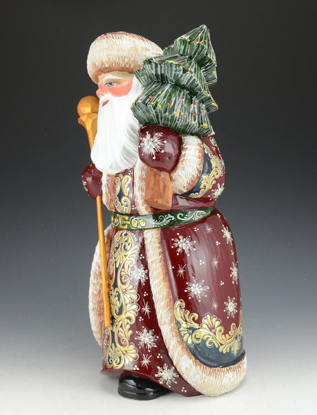 Bringing Home The Christmas Tree - Russian Santa