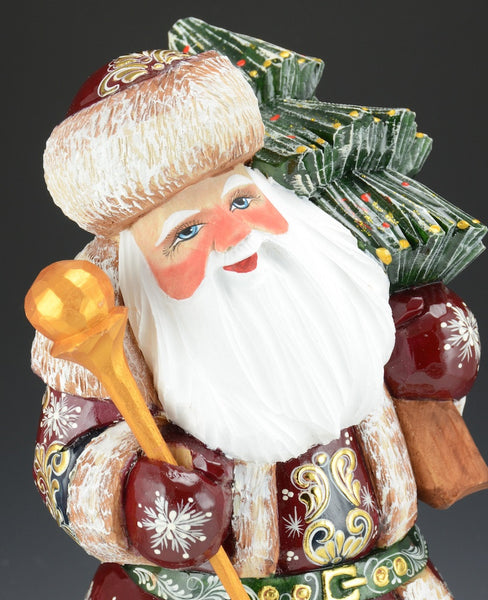 Bringing Home The Christmas Tree - Russian Santa