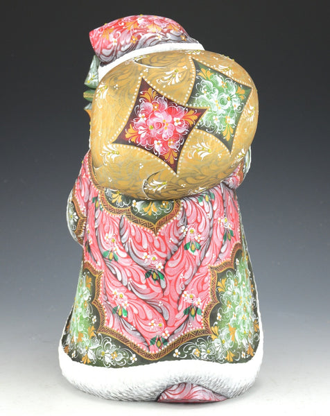 Russian Santa with Girl and Bunny Rabbits