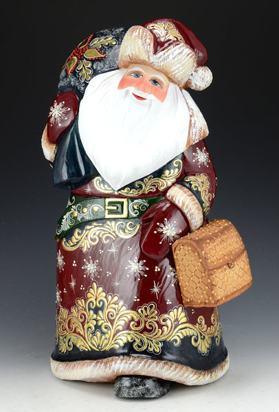 Regal Santa Claus with Toybag and Satchel - Russian Santa