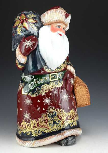 Regal Santa Claus with Toybag and Satchel - Russian Santa