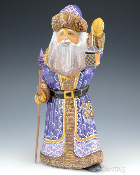 Violet Russian Santa Claus with Lantern